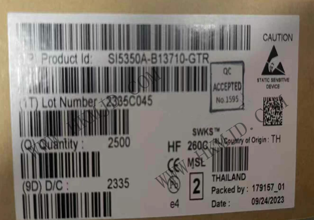 時鐘發(fā)生器 SI5350A-B13710-GTR 生成任意頻率的時鐘信號，覆蓋廣泛的應(yīng)用需求