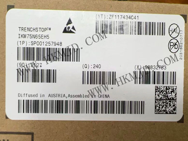 第五代高速系列 - IKW75N65EH5 - 高速 650 V 硬開關 IGBT TRENCHSTOP? 5