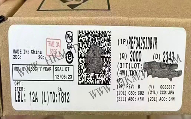 德州儀器 REF3425IDBVR：低溫漂 (6ppm/°C)、低功耗、高精度 CMOS 電壓基準(zhǔn)